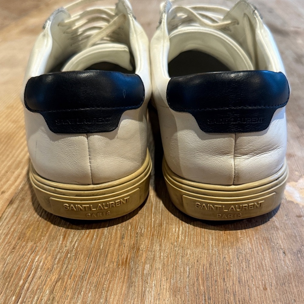 Saint Laurent White and Gray Men's Sneakers - Picture 4 of 6